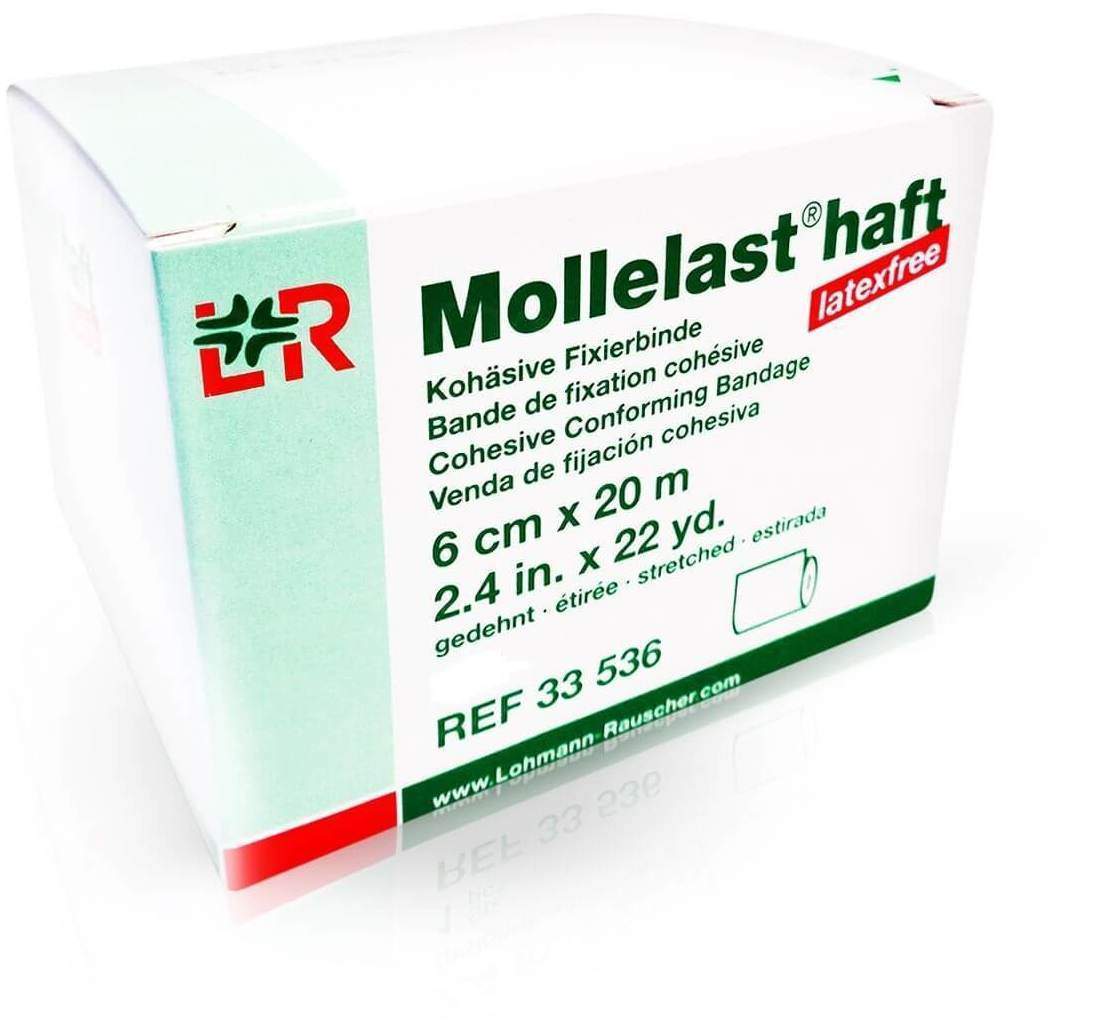 MOLLELAST haft Binden latexfrei 8 cmx20 m blau