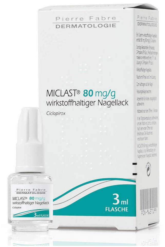 Miclast 80 mg pro g wirkstoffhaltiger Nagellack