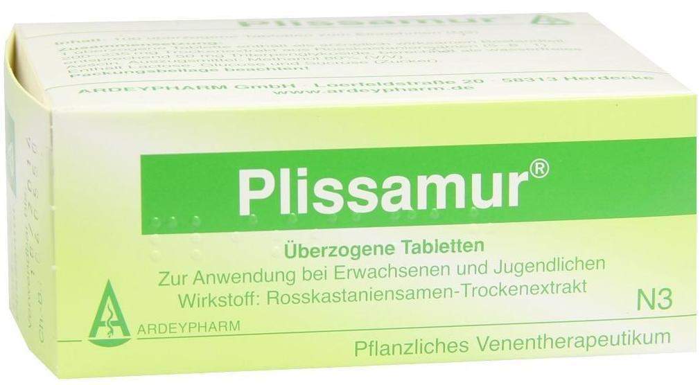 Plissamur 100 Dragees - Bei Schmerzen Schwellung und Schweregefühl der Beine