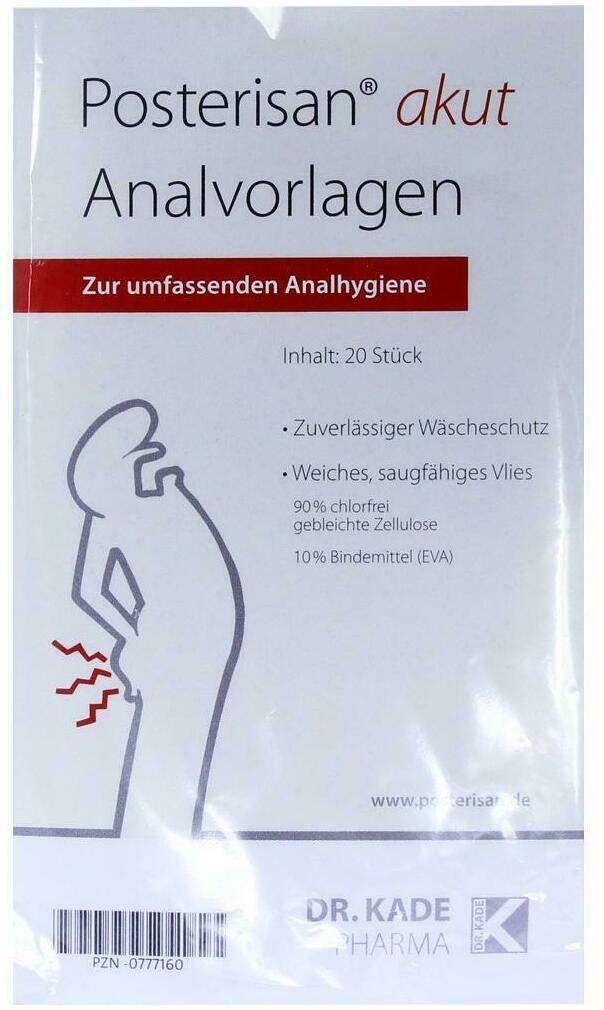 Analvorlagen 20 Stück - Analvorlagen