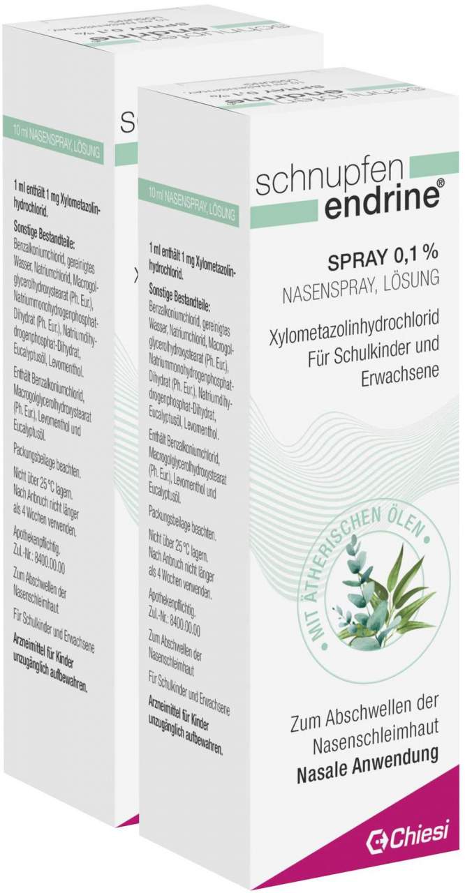 Schnupfen Endrine 0,1% Nasenspray 2 x 10 ml - Bei Schnupfen