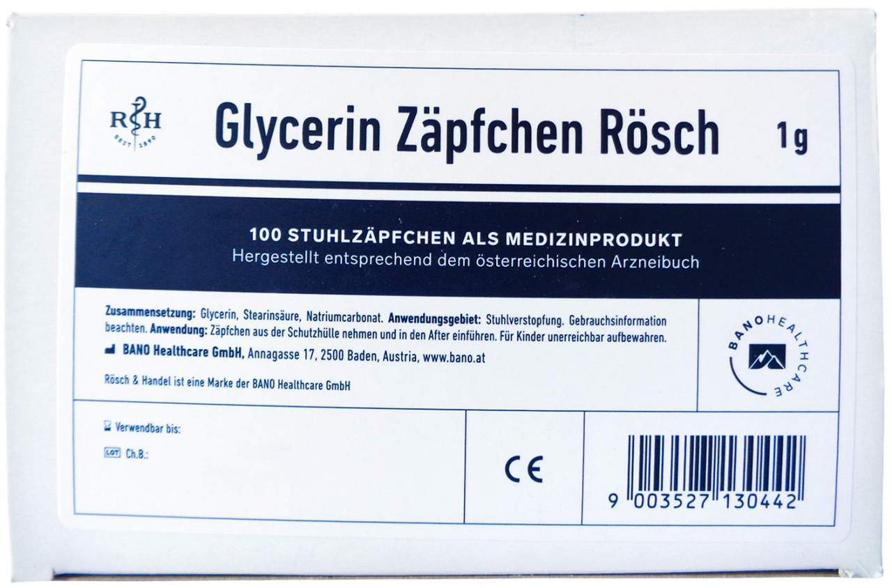 Glycerin Zäpfchen Rösch 1 G Gegen Verstopfun - Bei Verstopfung