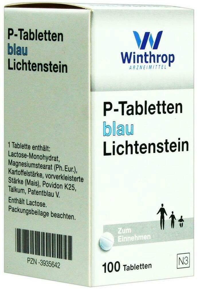 P Tabletten Blau Lichtenstein