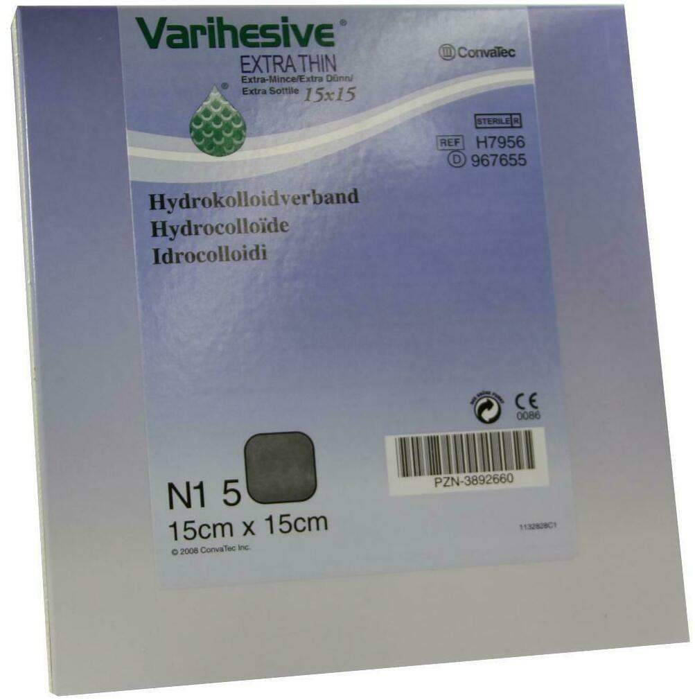 Varihesive Extra Dünn 15 X 15 cm Hydrokolloidverband 967655 5
